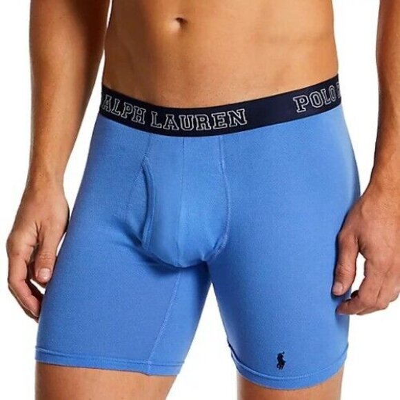 Polo Ralph Lauren 3 Pack RMBBP3 Men's Breathable Mesh Boxer Briefs Blue Size M - Picture 3 of 5